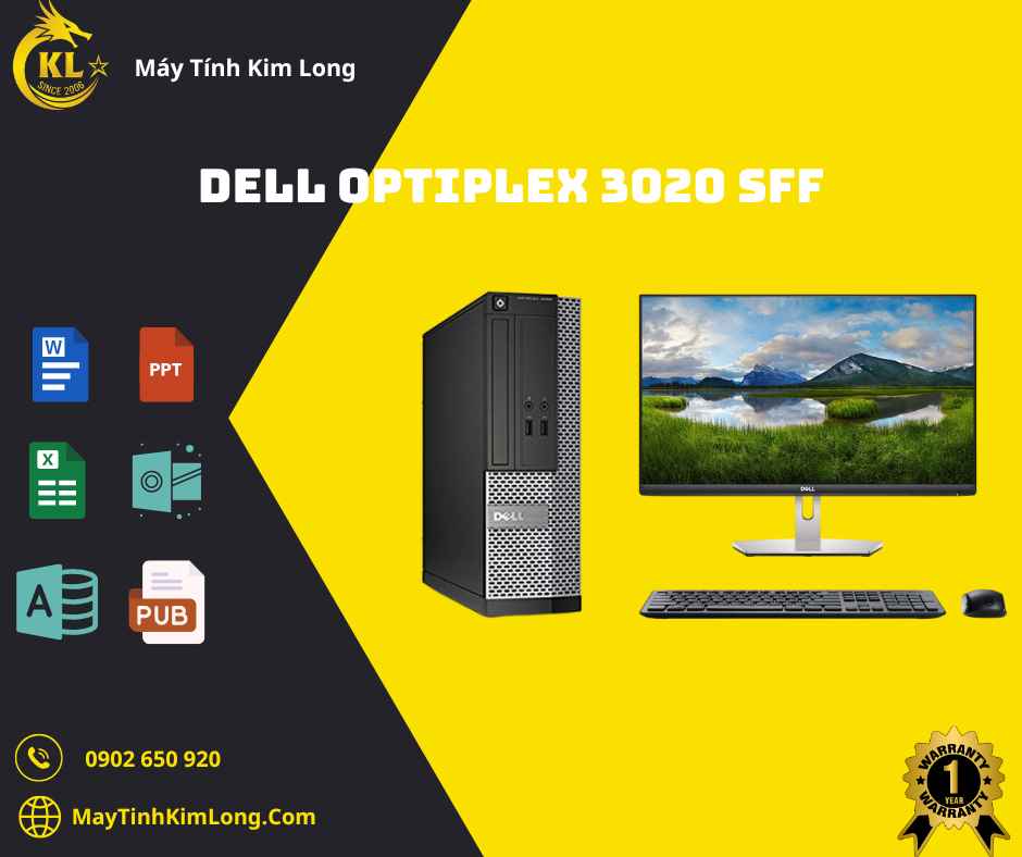 Máy bộ Dell OptiPlex 3020 SFF/I3-4130/Ram 4GB/SSD 120GB